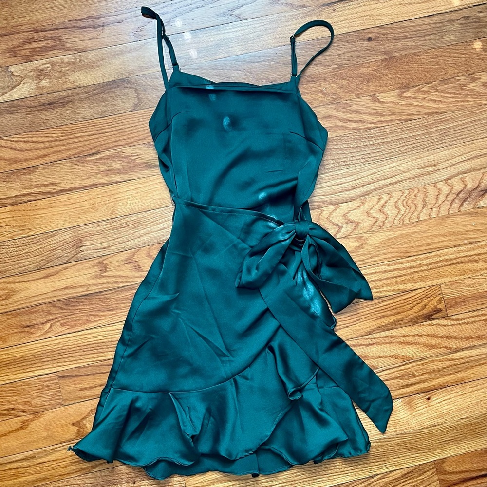 Emerald Wrap Dress